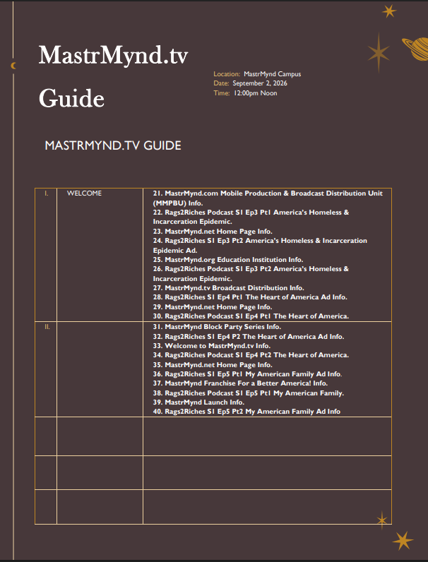 MastrMynd.tv Guide Page 2