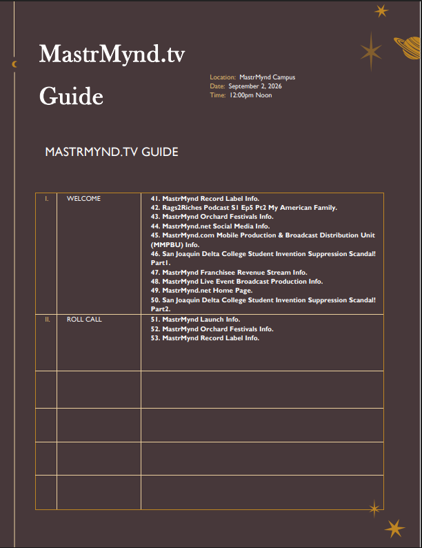 MastrMynd.tv Guide Page 3